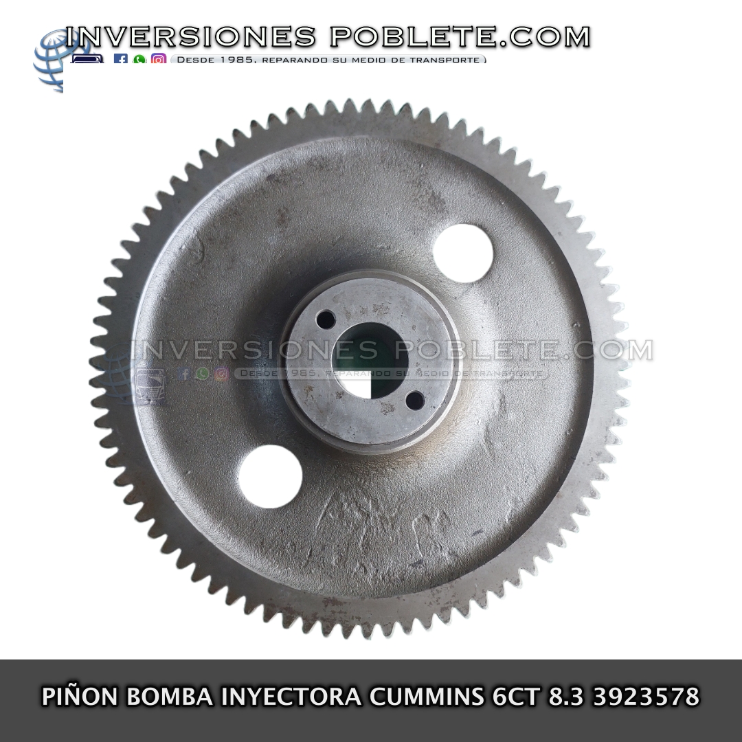 Pi n bomba inyectora motor cummins 6ct 8 3 3923578 desarmaduria de